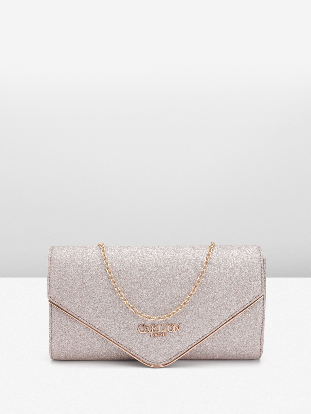 

Carlton London Textured Envelope Clutch, Rose gold