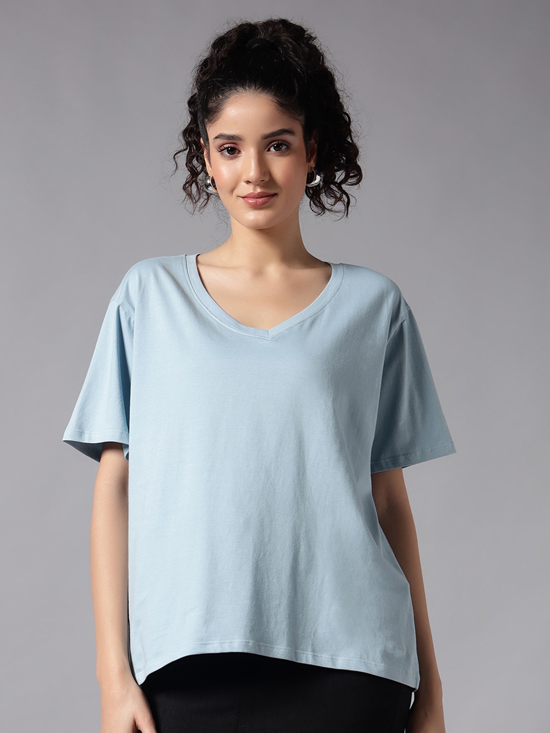 

Chemistry Women Pure Cotton Pockets T-shirt, Blue