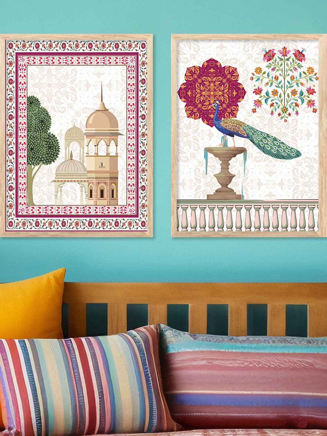 

Kotart Brown & Purple 2 Piece Wood Birds and Animals Wall Paintings