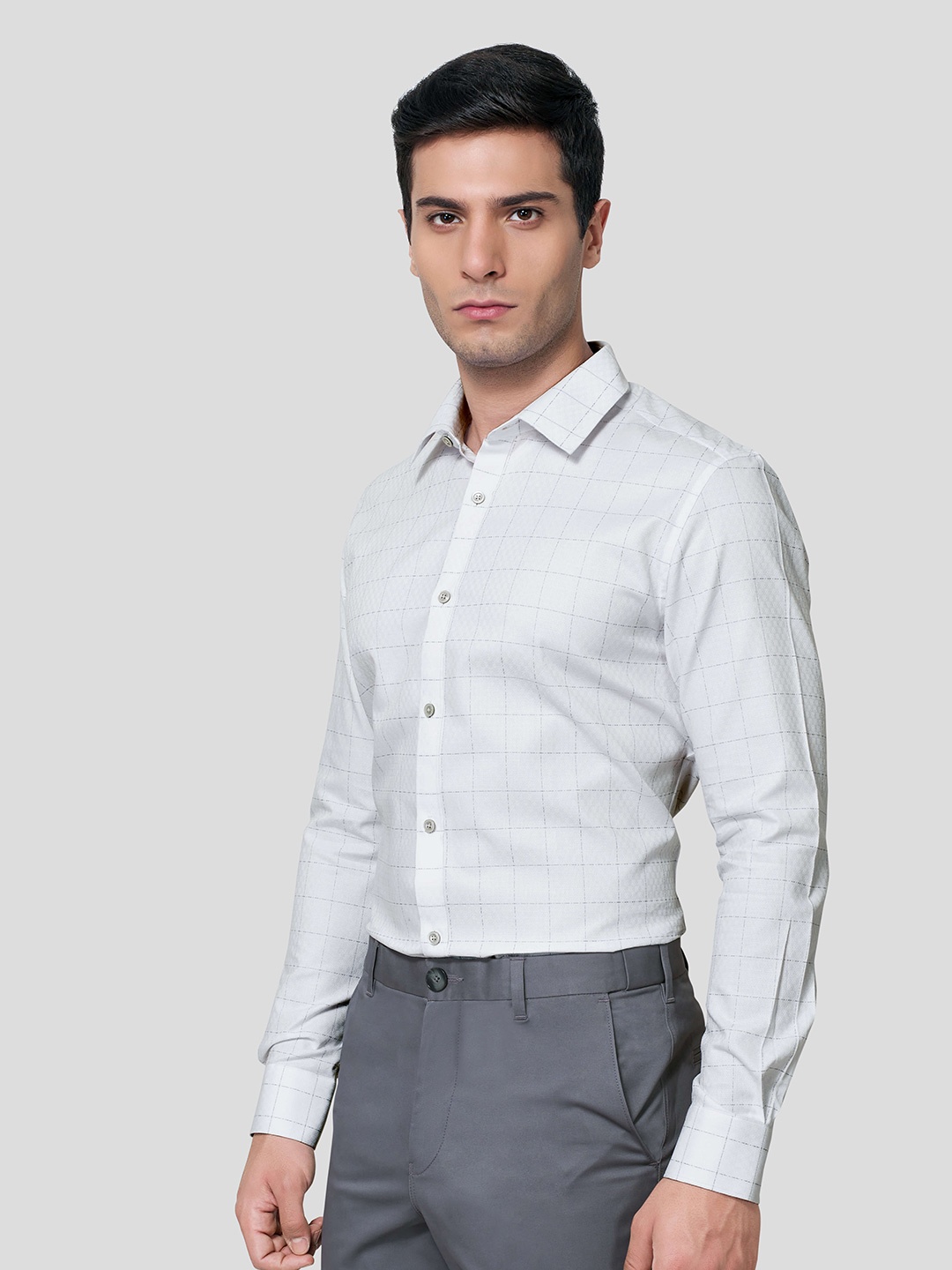 

Zest Melange Men Premium Slim Fit Opaque Formal Shirt, White