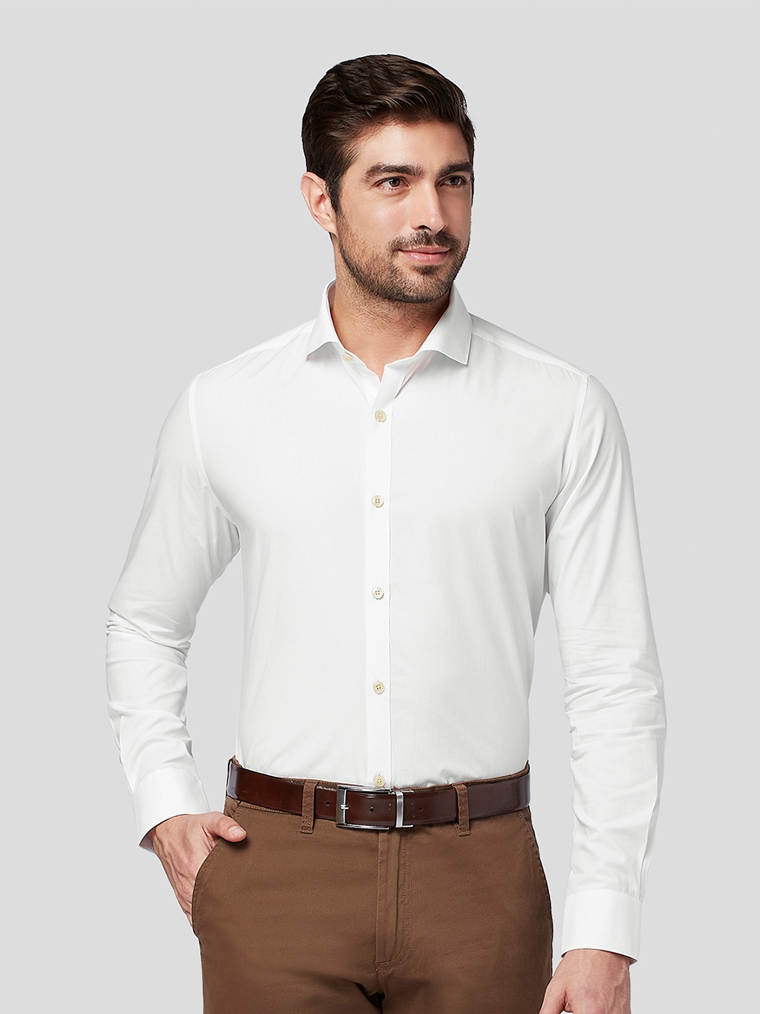 

Zest Melange Men Premium Opaque Formal Shirt, White