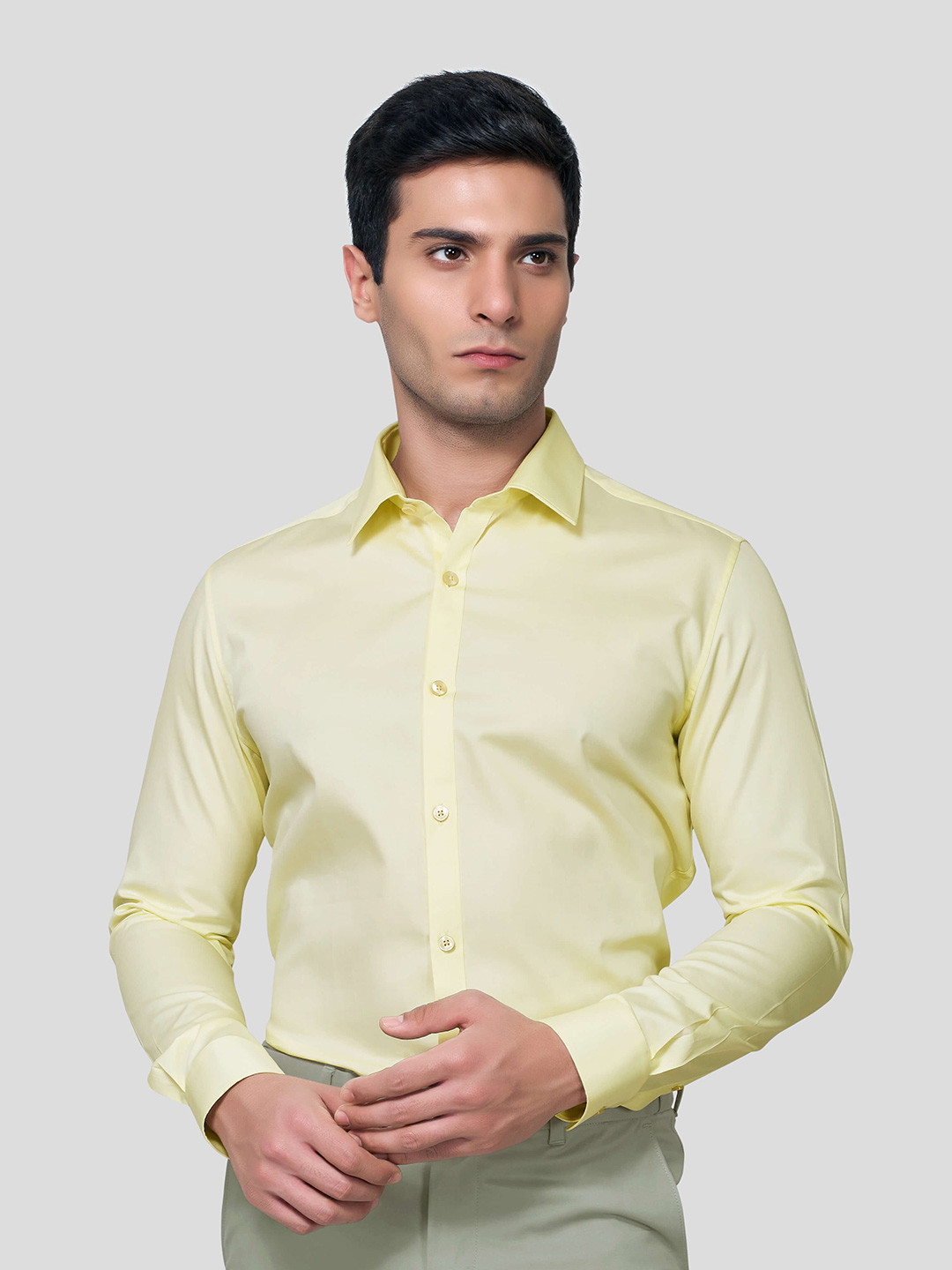 

Zest Melange Men Premium Opaque Formal Shirt, Yellow
