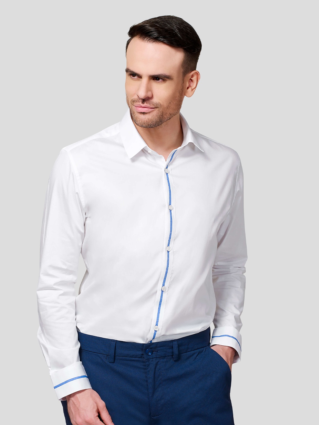 

Zest Melange Men Premium Opaque Formal Shirt, White
