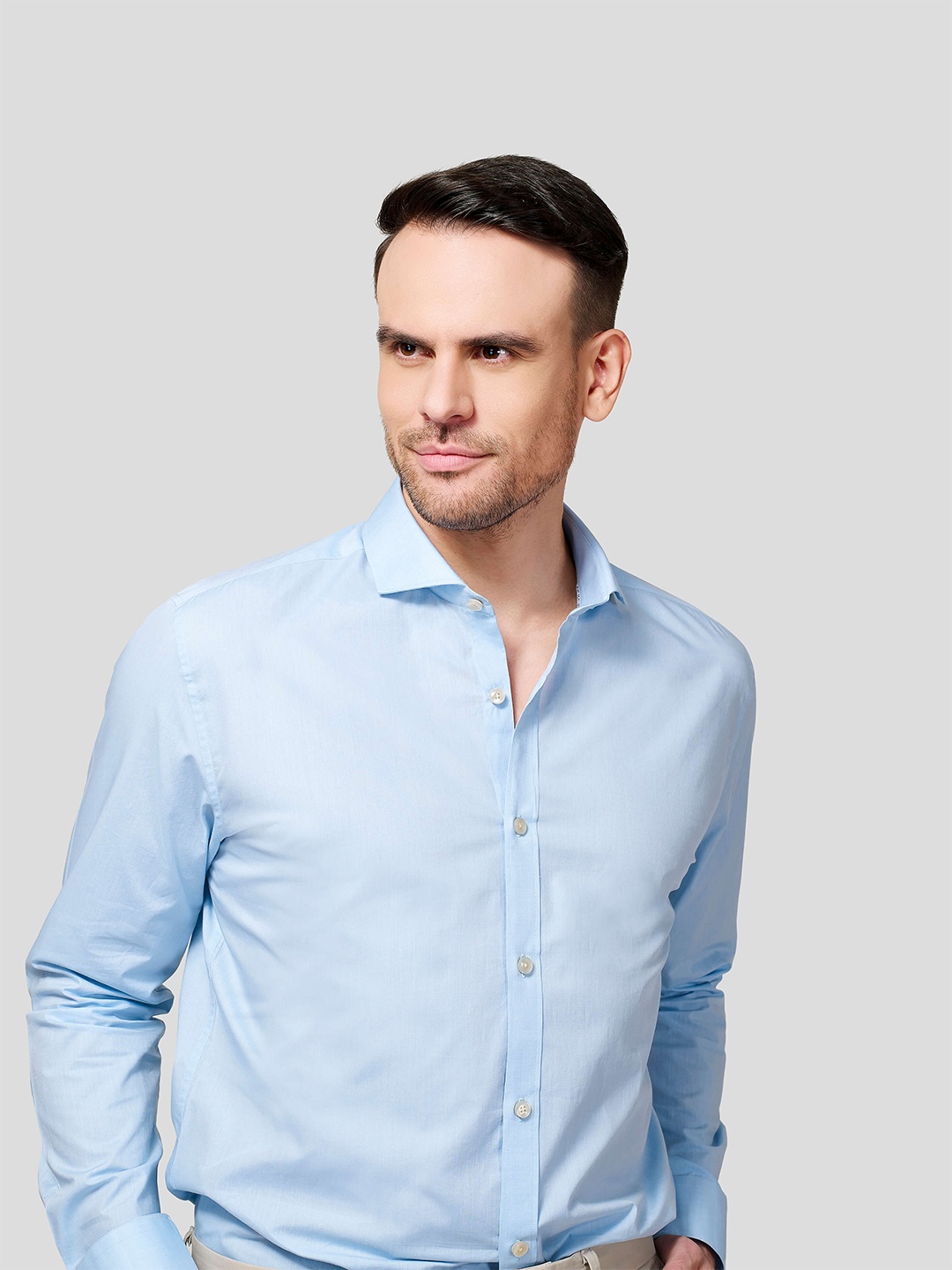 

Zest Melange Men Premium Opaque Formal Shirt, Blue