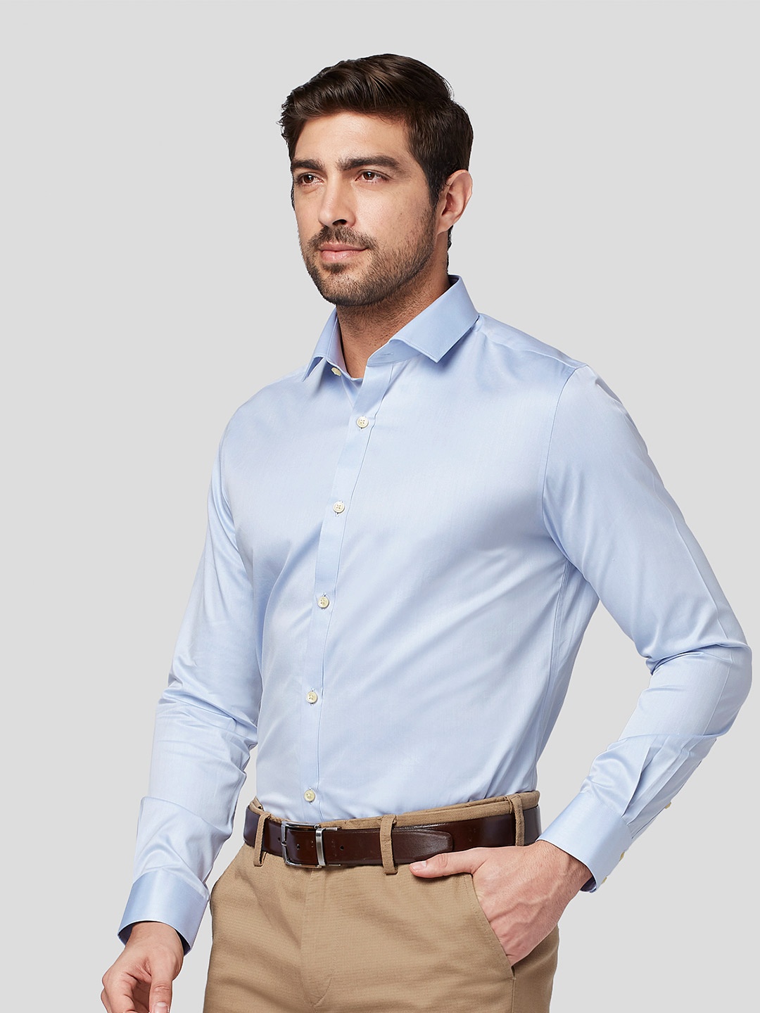 

Zest Melange Men Premium Opaque Formal Shirt, Blue