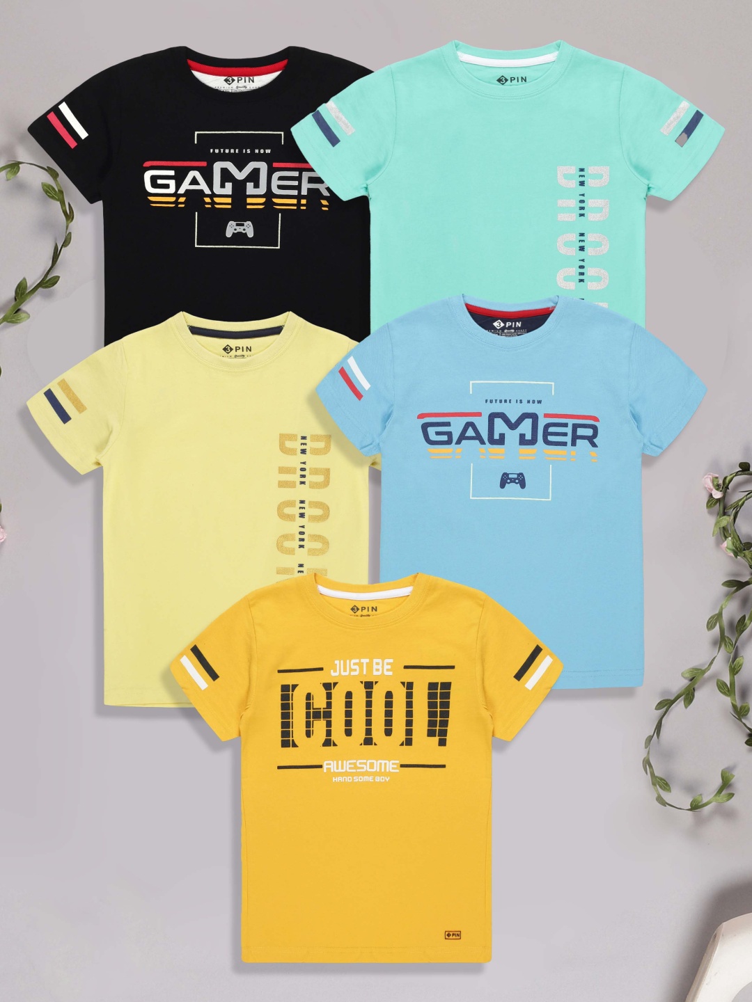 

3PIN Boys 5 Printed T-shirt, Multi