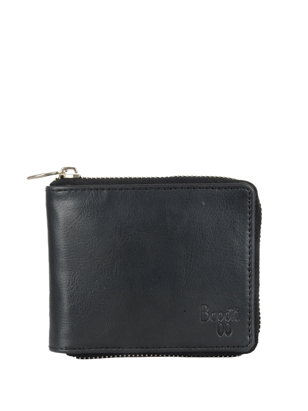 

Baggit Men Zip Detail PU Zip Around Wallet, Black