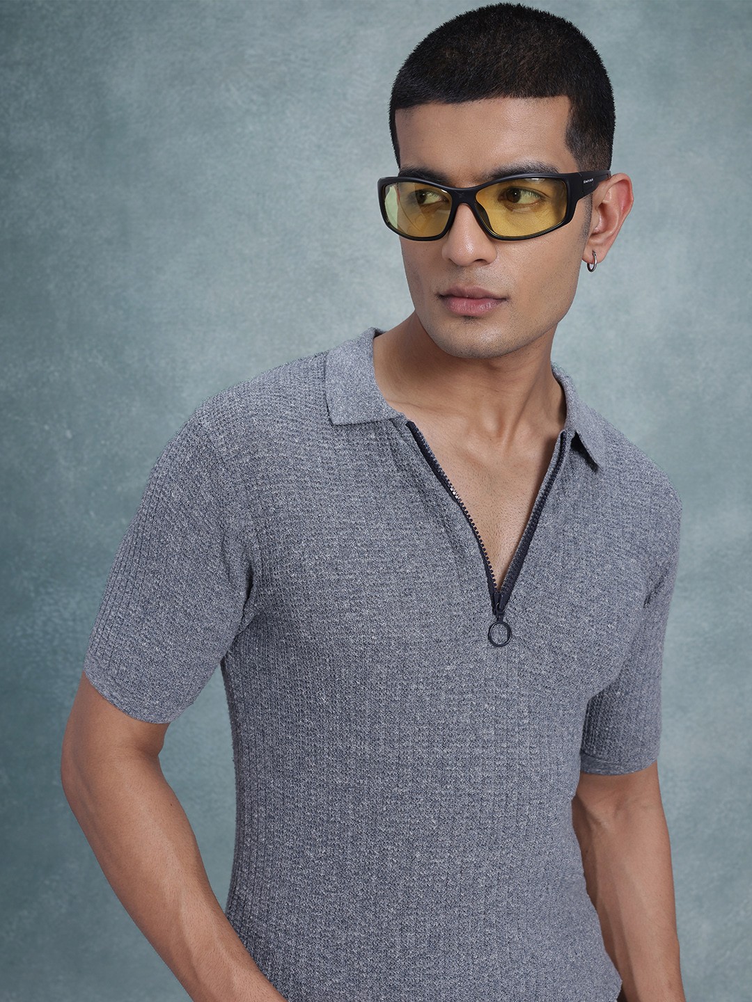 The Roadster Lifestyle Co. Men Polo Collar Pure Cotton T-shirt