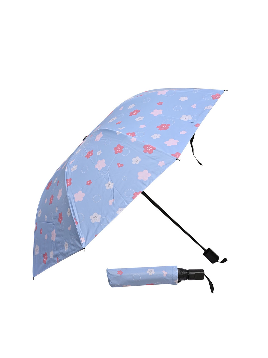 

LOOM LEGACY Manual 3 Fold Self Design Umbrellas, Blue