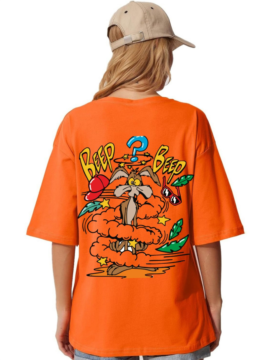 

RAYACLOSET Women Printed T-shirt, Orange