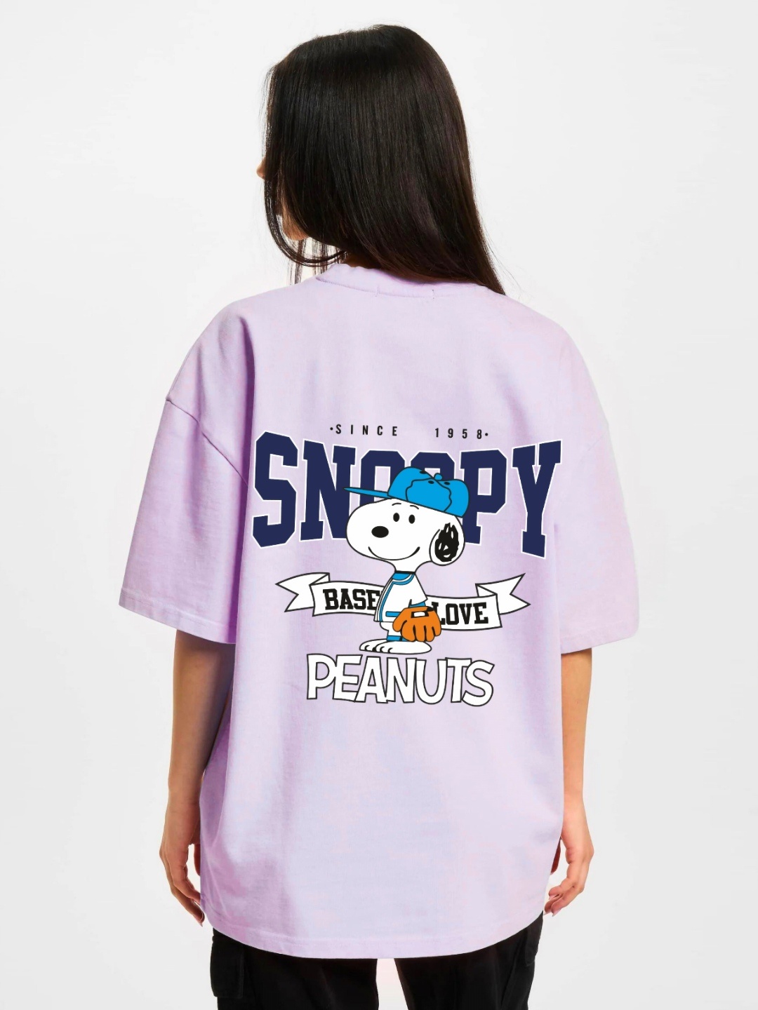 

RAYACLOSET Women Printed Applique T-shirt, Lavender