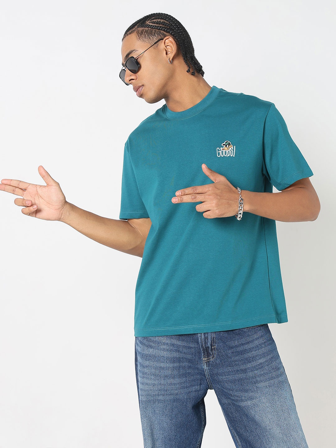 

SHOWOFF Men Printed T-shirt, Blue