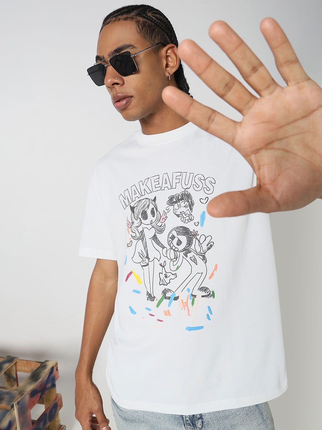 

SHOWOFF Men Printed T-shirt, White