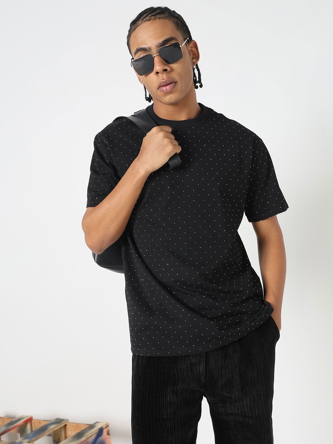 

SHOWOFF Men Printed T-shirt, Black