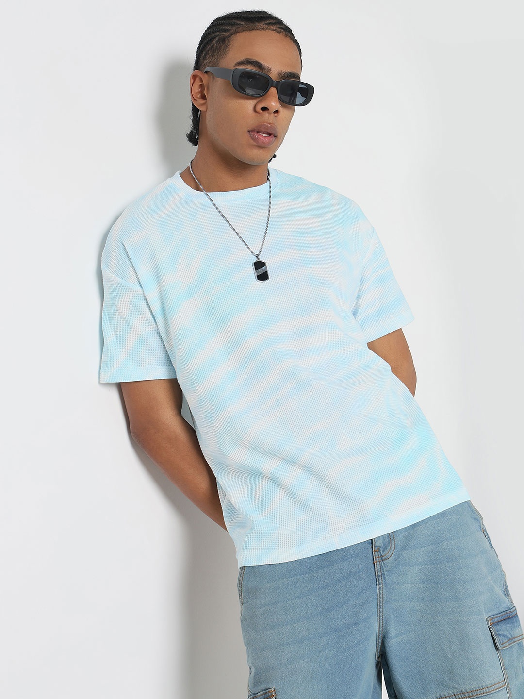 

SHOWOFF Men Tie and Dye Dyed T-shirt, Blue