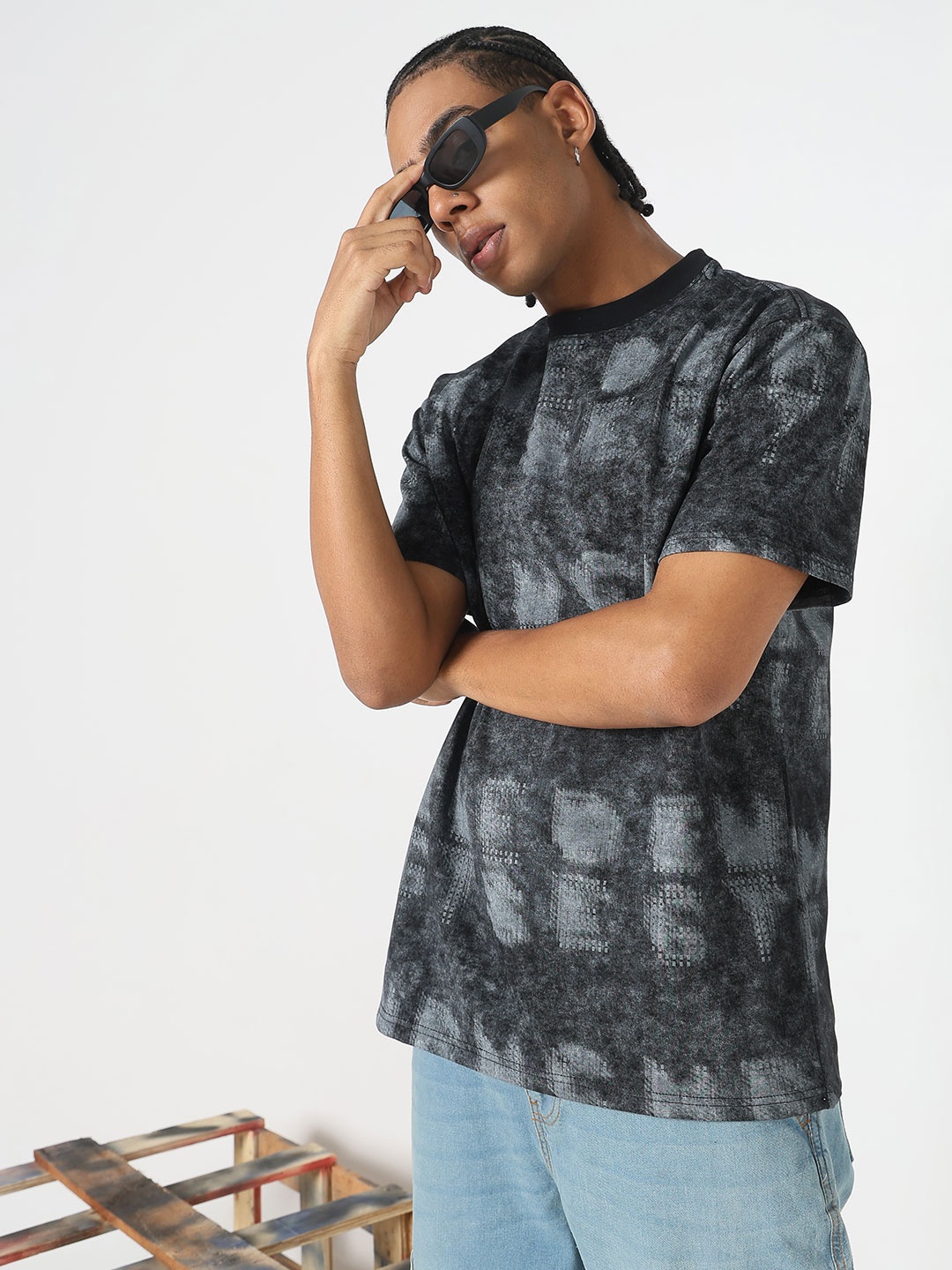 

SHOWOFF Men Typography Printed T-shirt, Grey