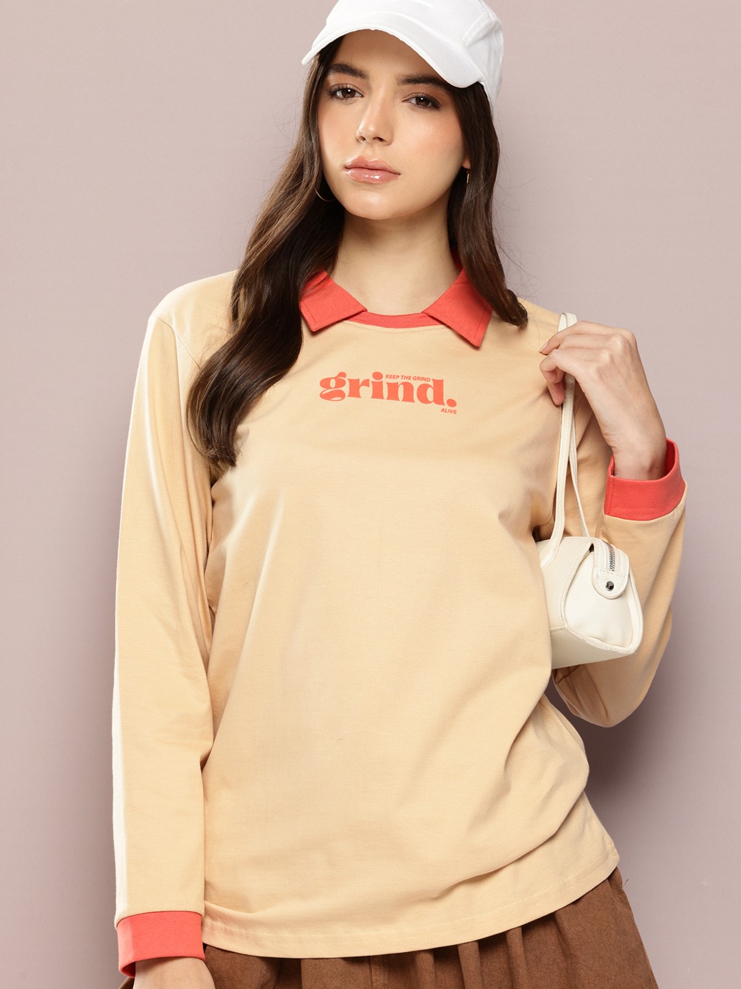 

DILLINGER Printed Polo Collar T-shirt, Beige