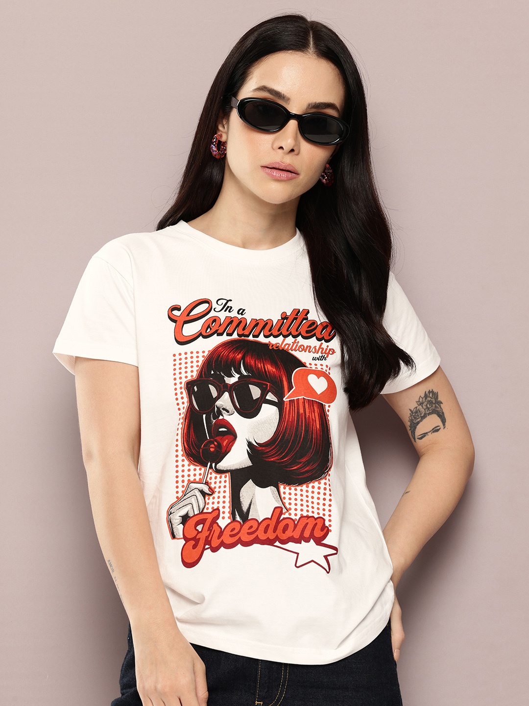 

DILLINGER Graphic Printed Boxy T-shirt, Off white