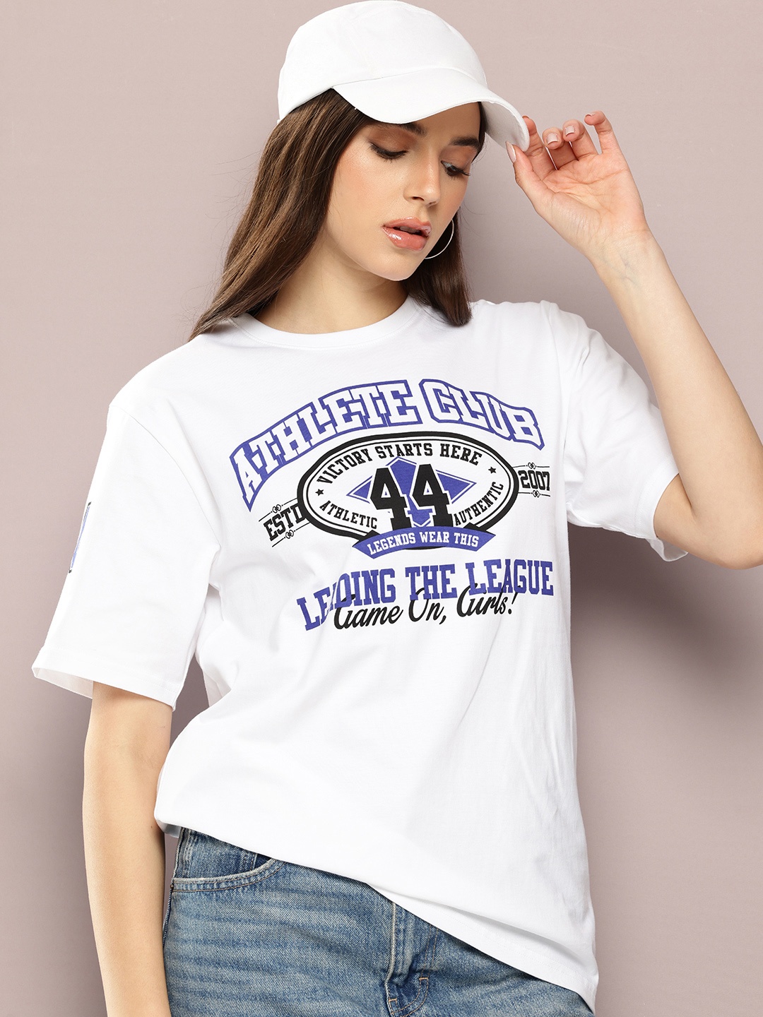 

DILLINGER Varsity Printed Oversized T-shirt, White
