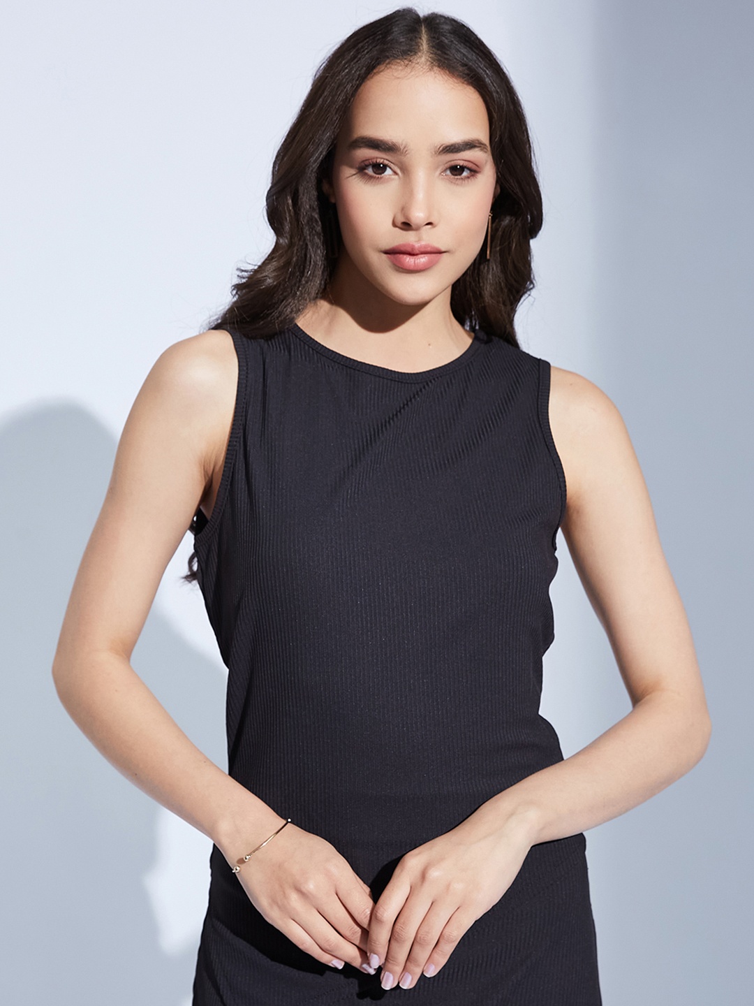 

Moda Rapido Sleeveless Top & Pencil Skirt Co-Ords, Black