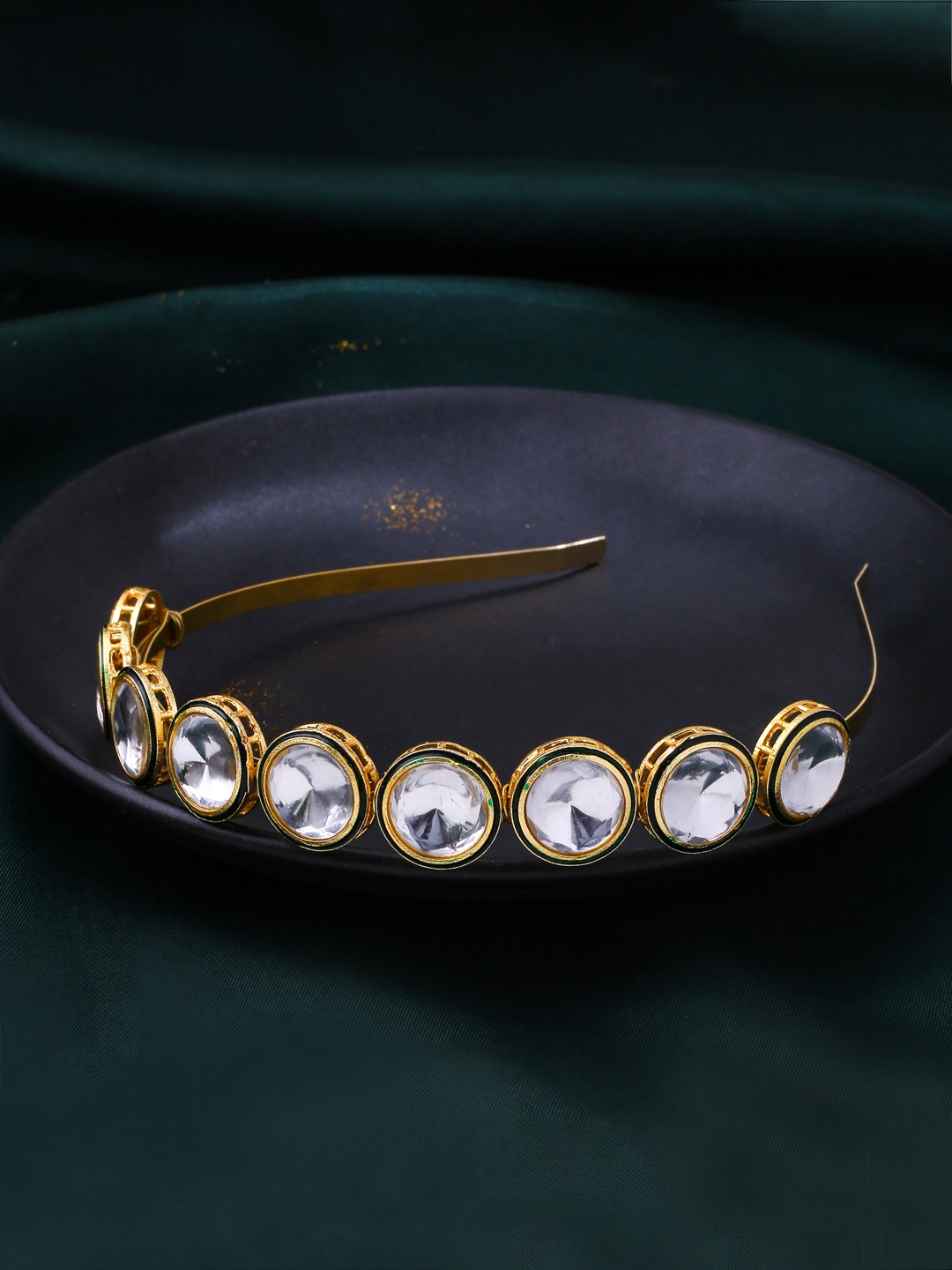 

Anouk Kundan Studded Hair Band, Gold