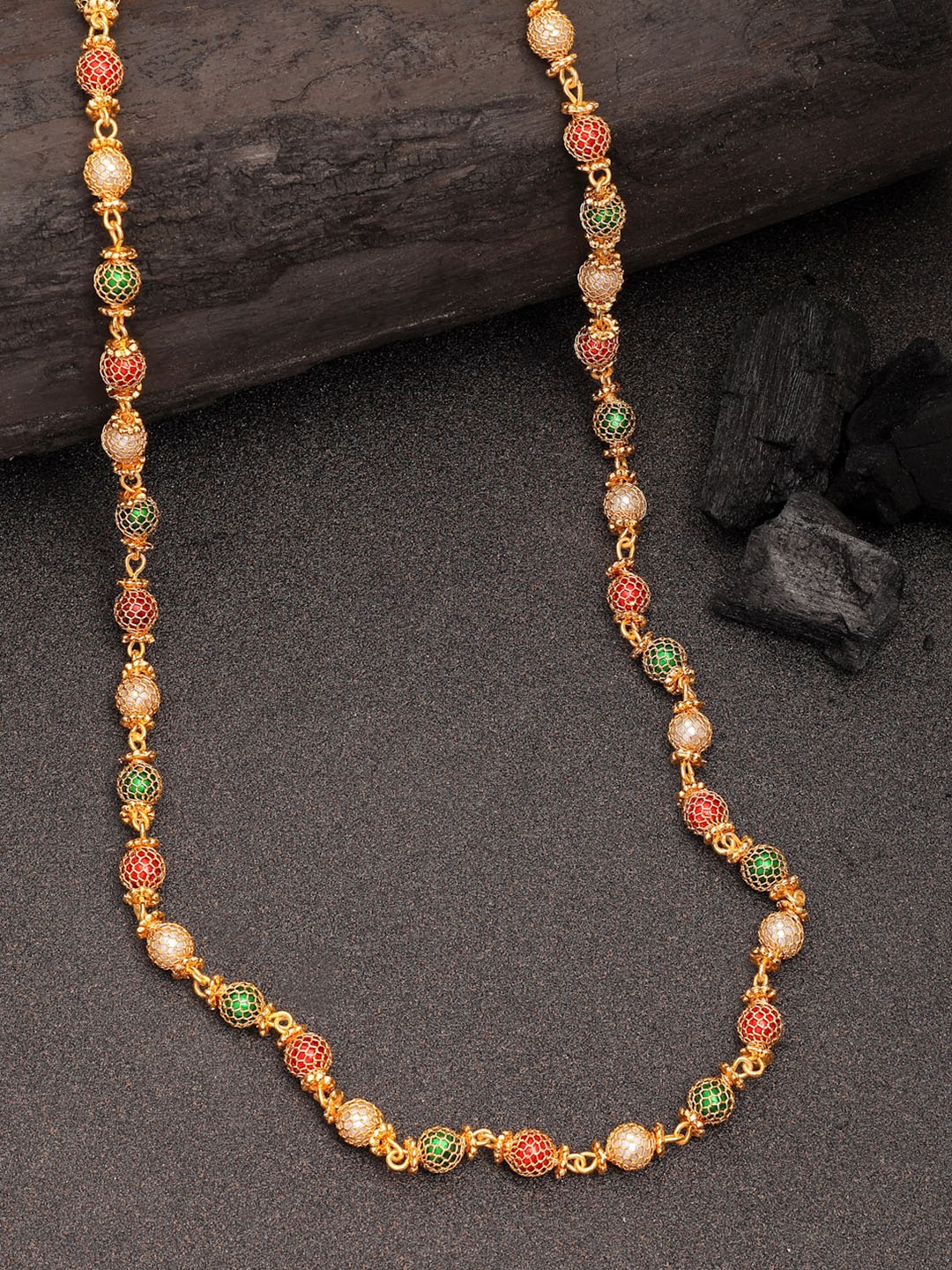 

Anouk Women Multi color Gold-Plated Artificial Beads Chain