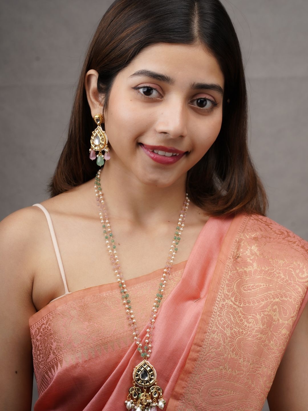 

AARSEE OFFICIAL Anti-Tarnish 22KT Gold-Plated Kundan Treasure Necklace
