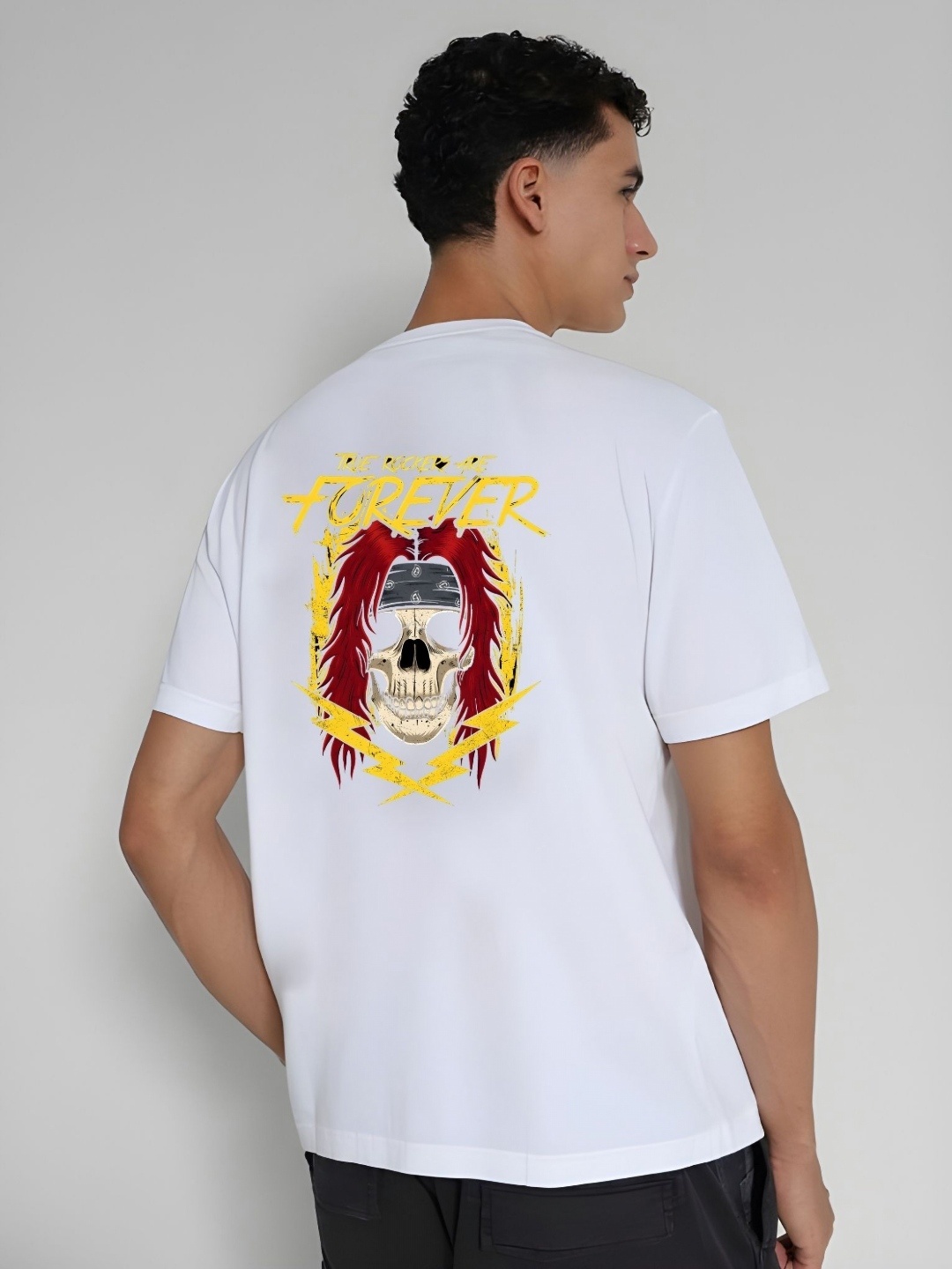 

THE BEETEL HOUSE Men Drop-Shoulder Sleeves T-shirt, White