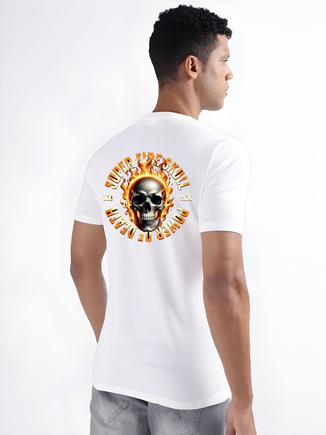 

THE BEETEL HOUSE Men Drop-Shoulder Sleeves T-shirt, White