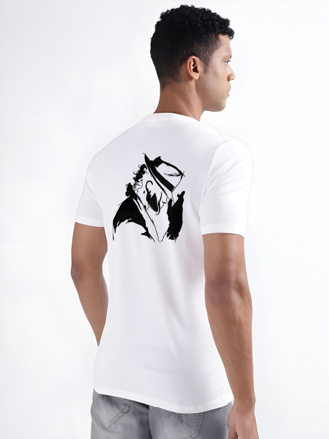 

THE BEETEL HOUSE Men Drop-Shoulder Sleeves T-shirt, White