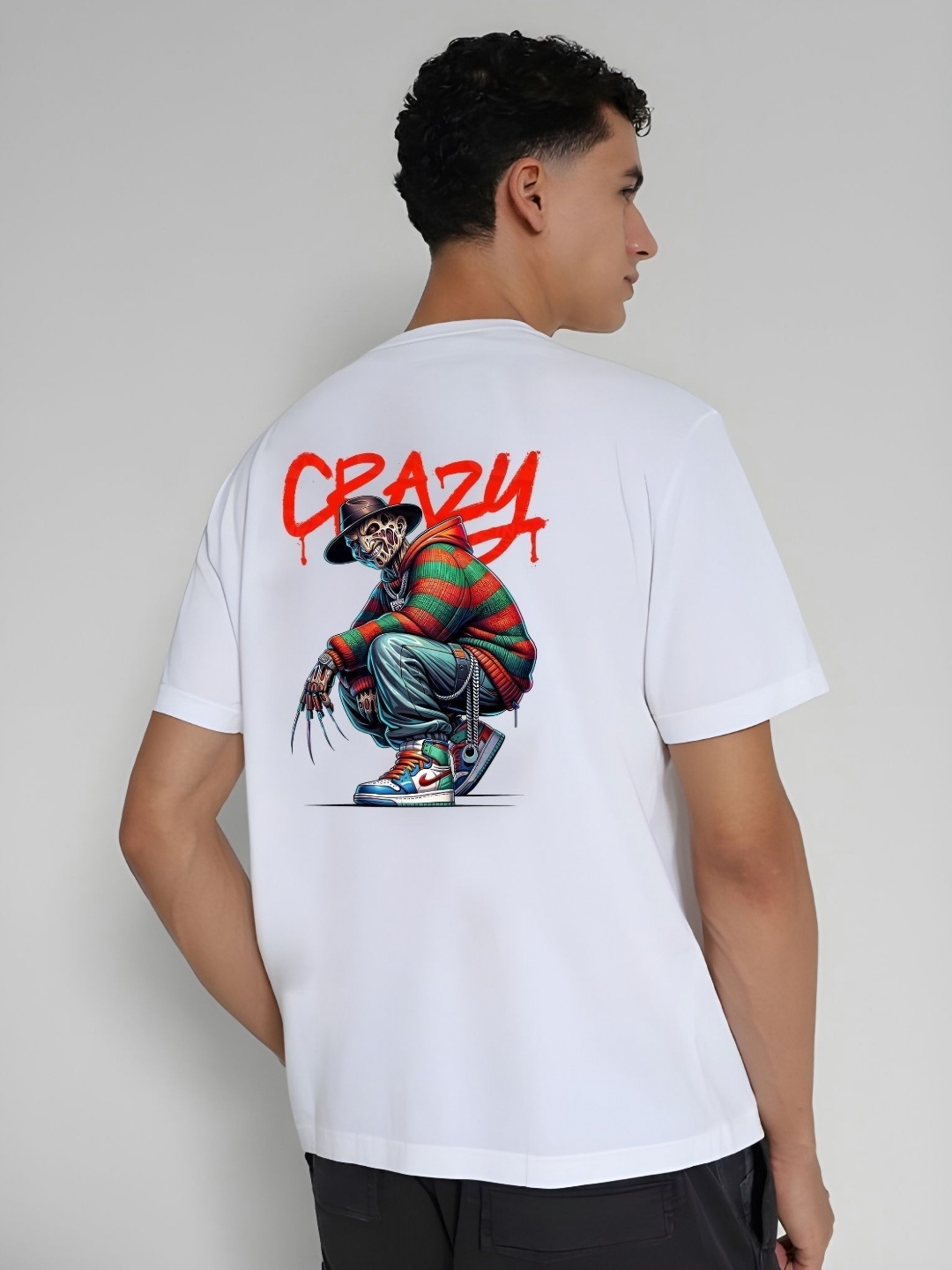 

THE BEETEL HOUSE Men Drop-Shoulder Sleeves T-shirt, White