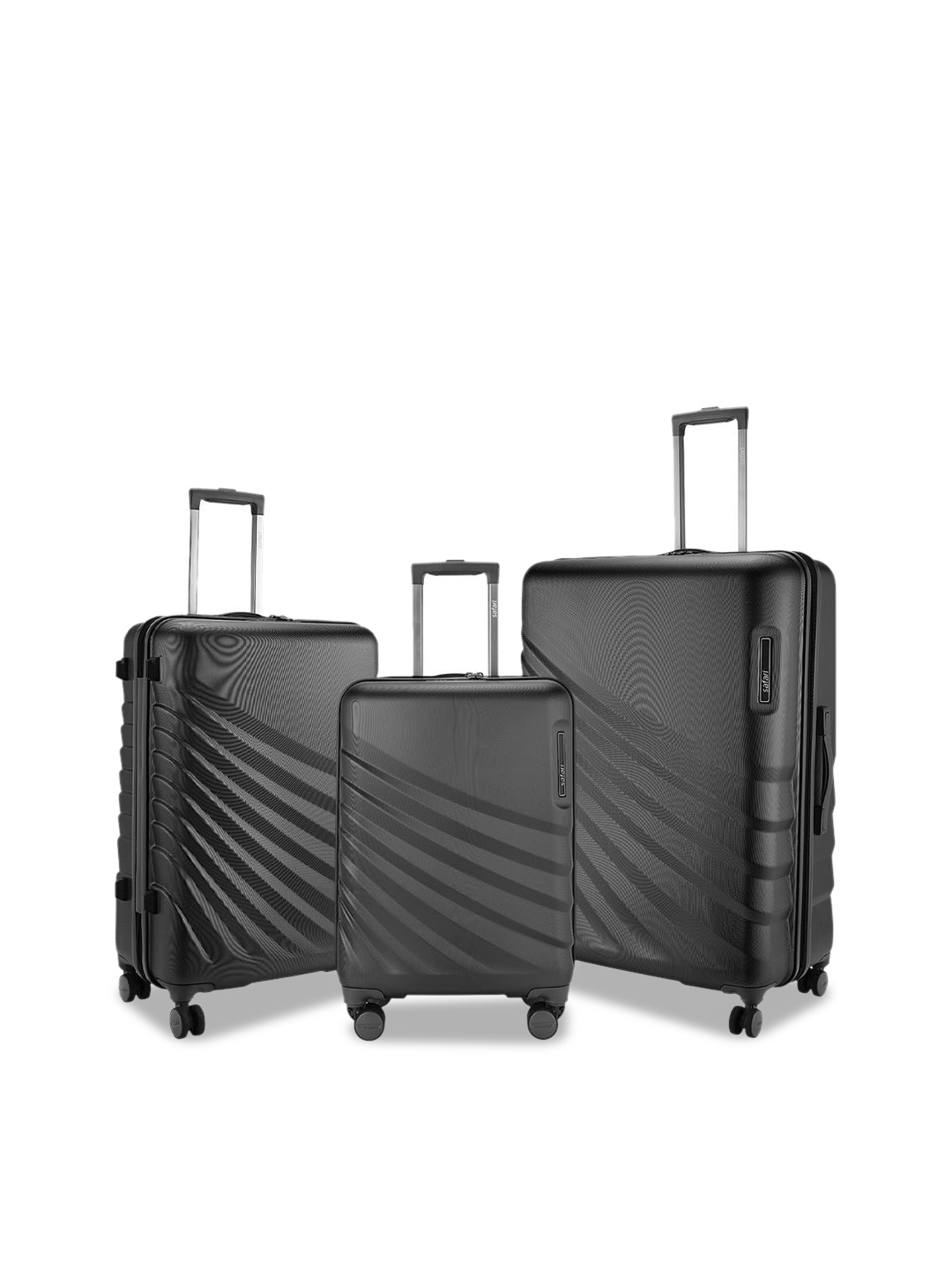 

Safari Polaris Pro Set Of 3 Hard-Sided Trolley Suitcase, Black