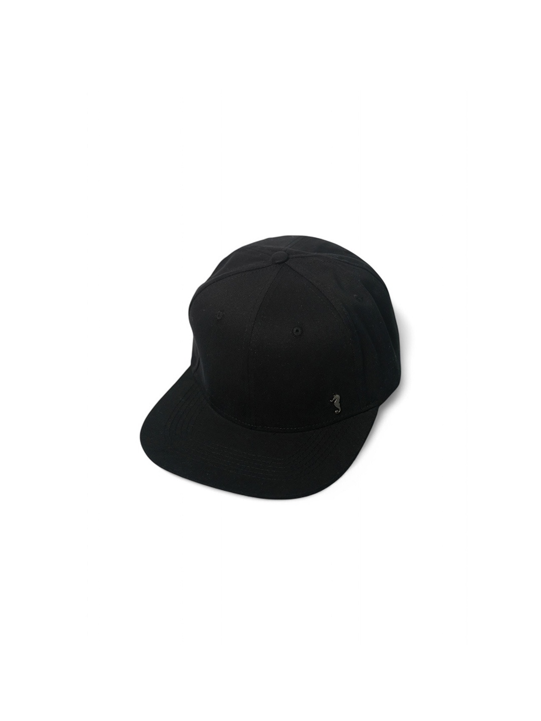 

The Sea Horse Men Embroidered Snapback Cap, Black