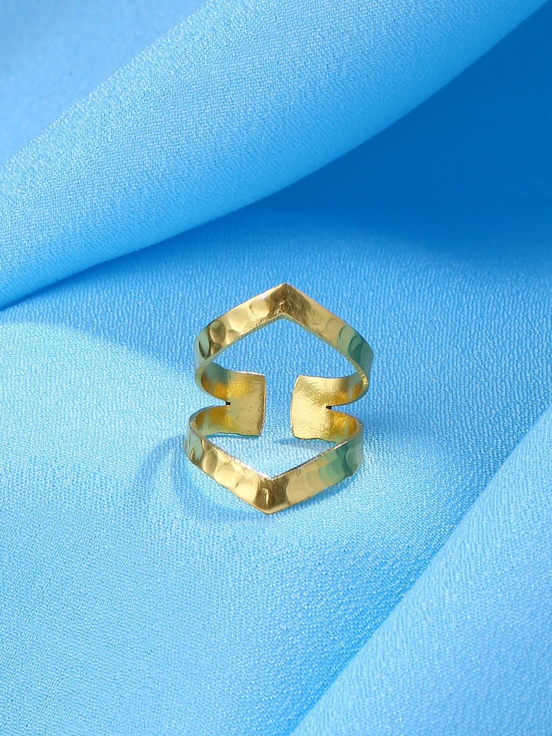 

DressBerry Women Gold Plated Finger Ring, Silver