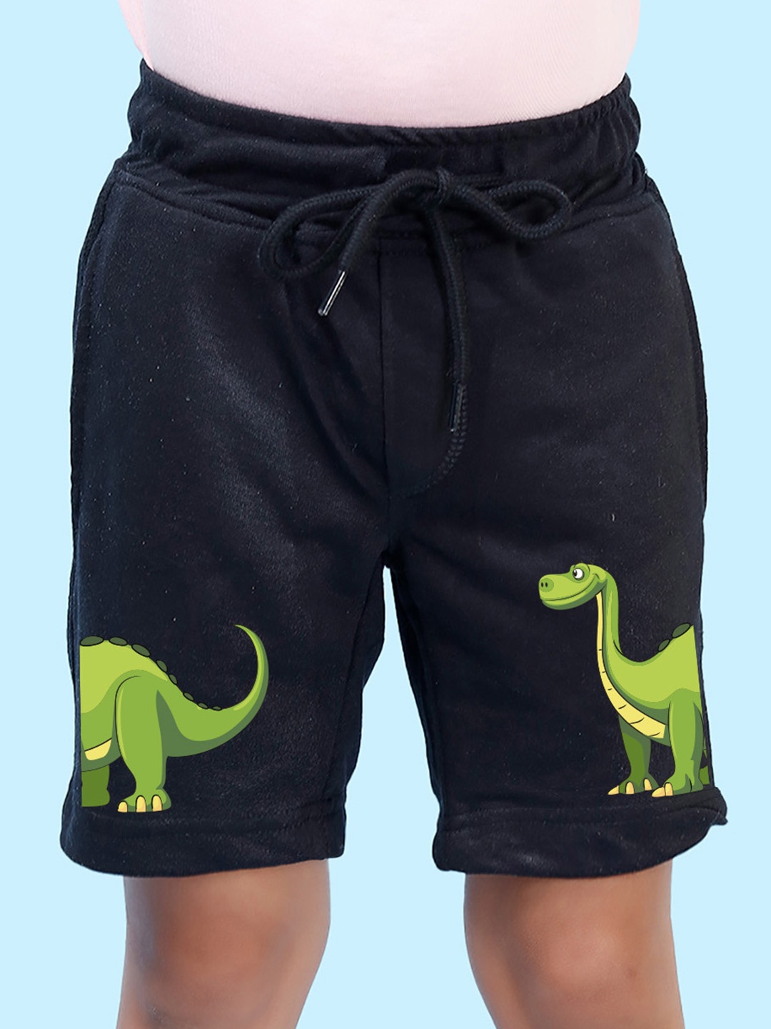 

NUSYL Boys Printed Mid-Rise Shorts, Black