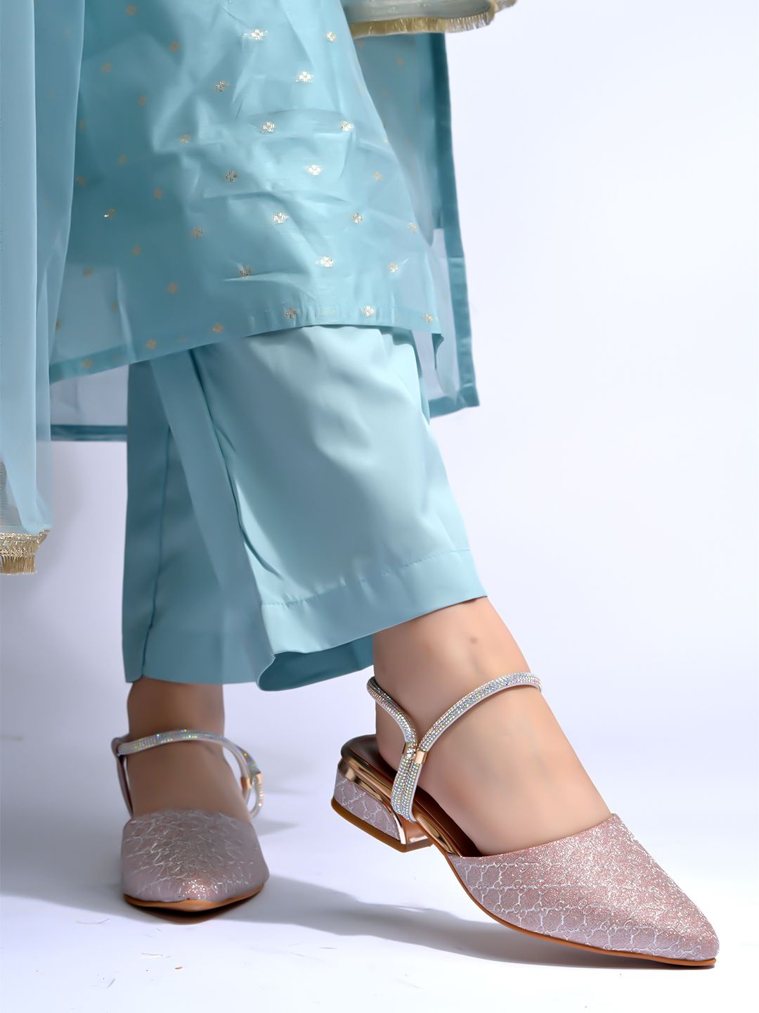 

Shoetopia Bantu Girls Embellished Party Block Pumps, Pink