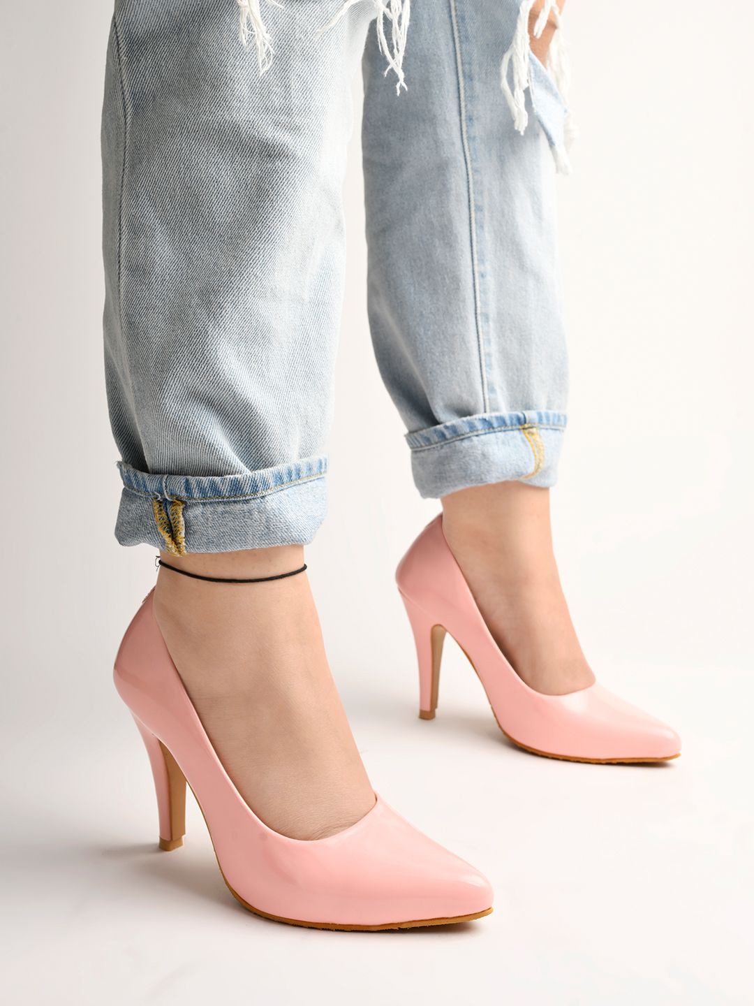 

Shoetopia Girls Stiletto Heel Pointed Toe Pumps, Pink