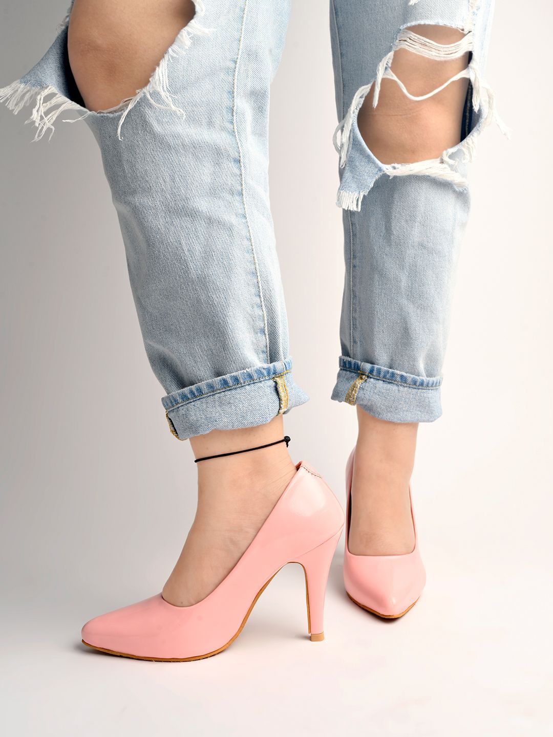 

Shoetopia Girls Pointed Toe Stiletto Pumps, Pink