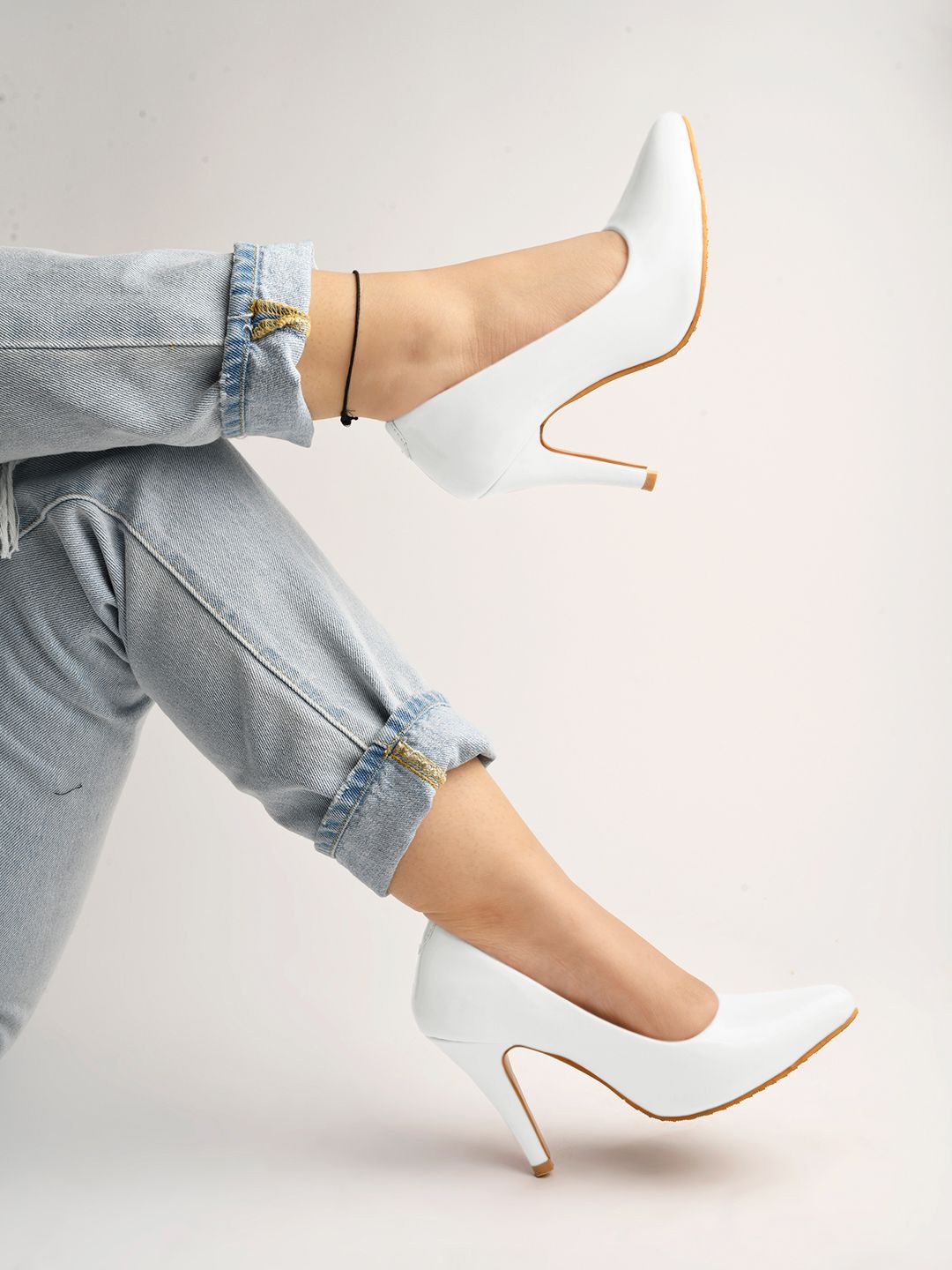 

Shoetopia Girls Stiletto Pumps, White