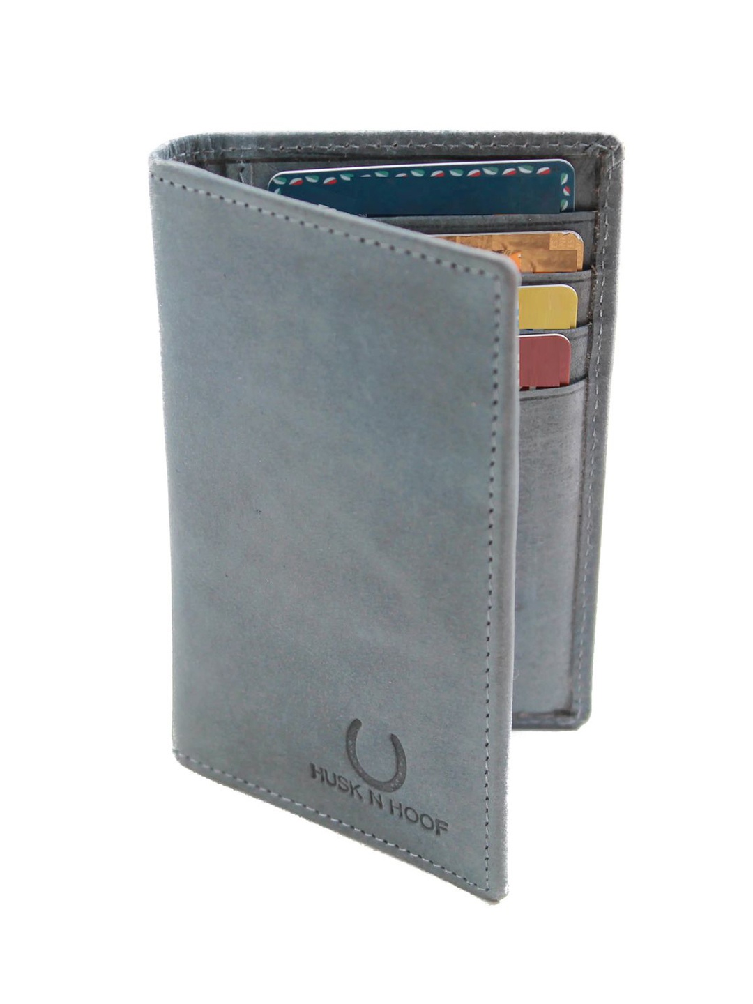 

Husk N Hoof Men Leather Card Holder, Blue