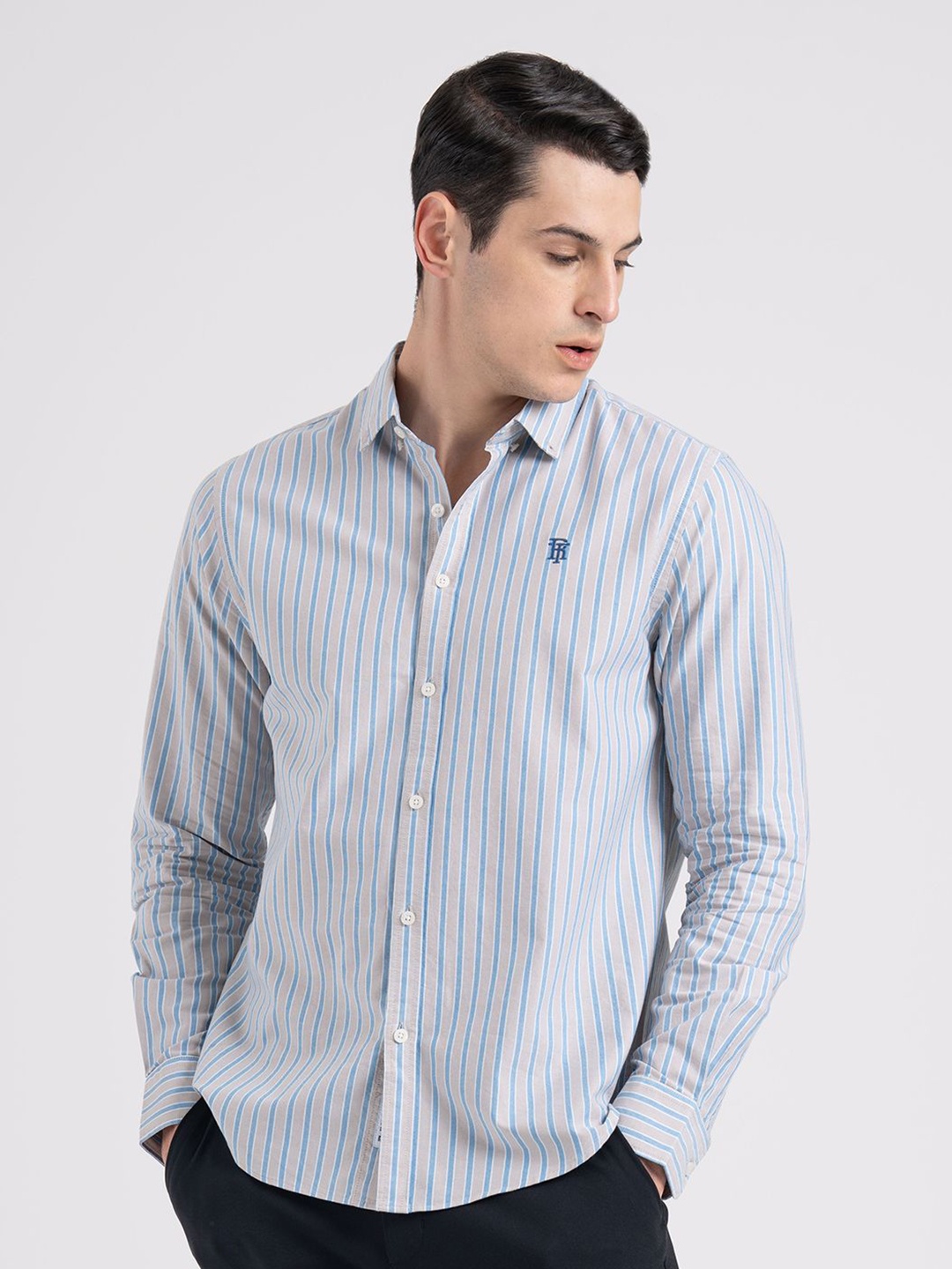 

Red Tape Men Opaque Striped Casual Shirt, Beige