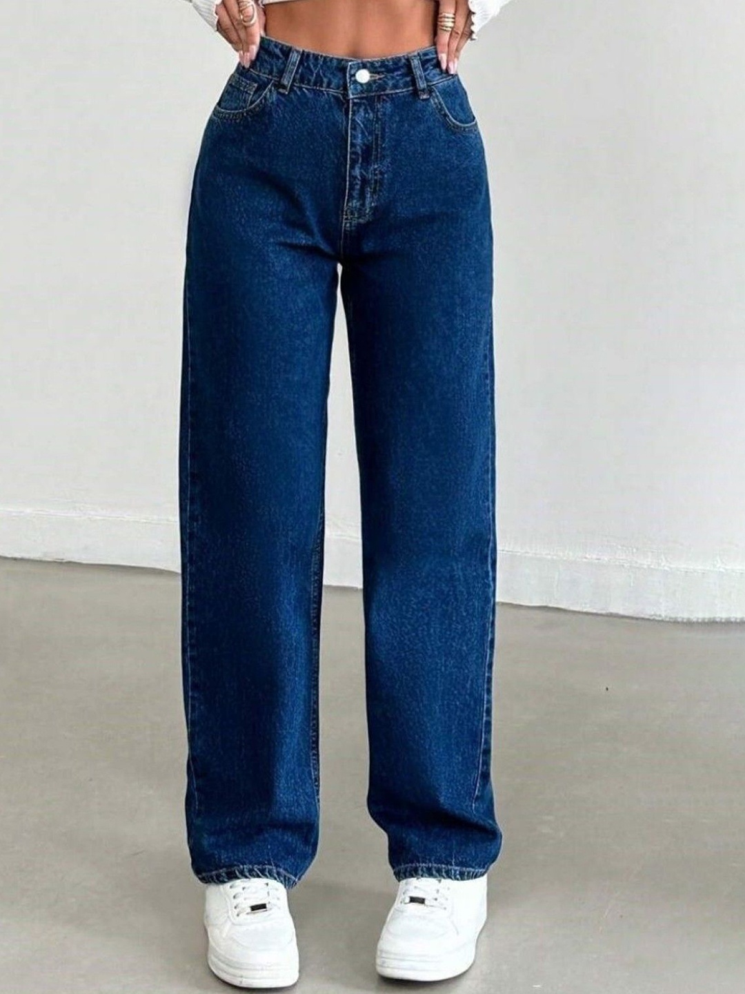 

BAESD Women Comfort Wide Leg Stretchable Jeans, Blue