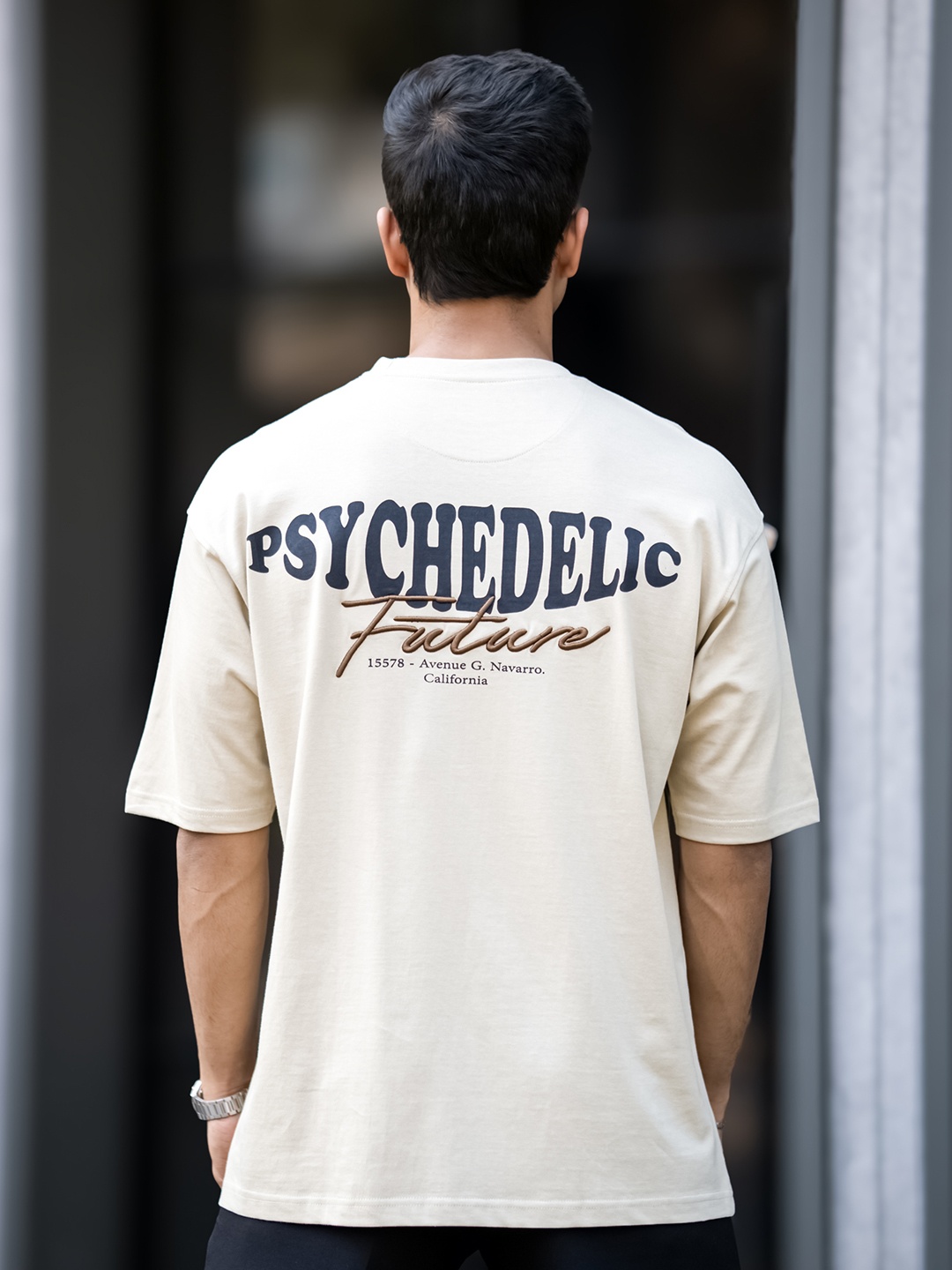 

Maniac Men Typography Printed T-shirt, Beige