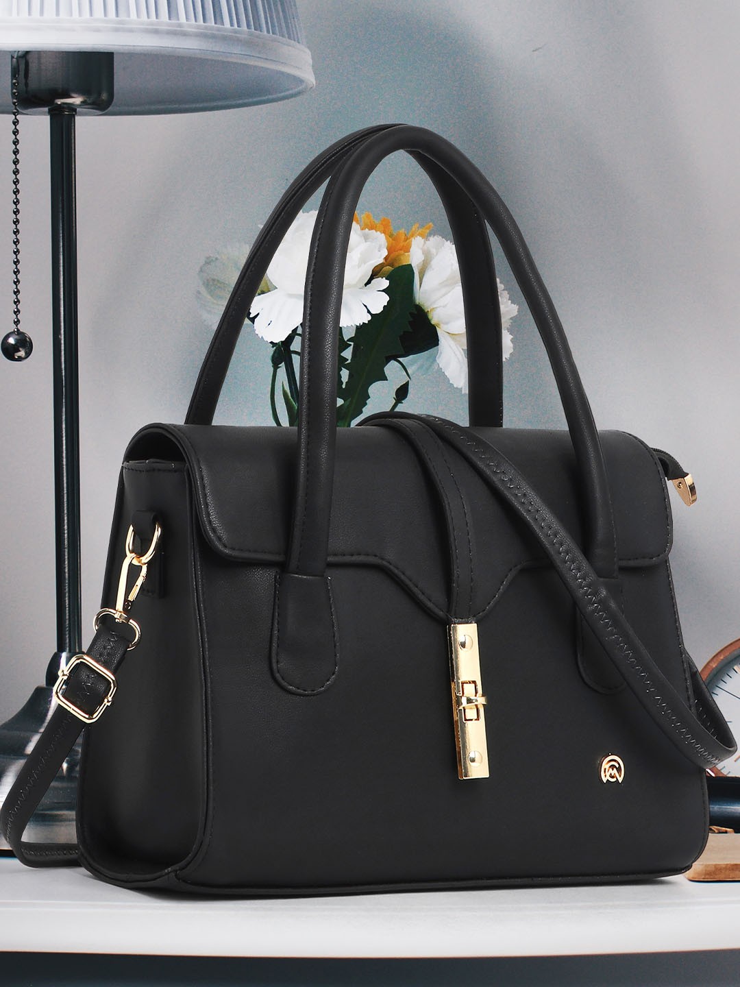 

Martucci Structured Shoulder Bag, Black