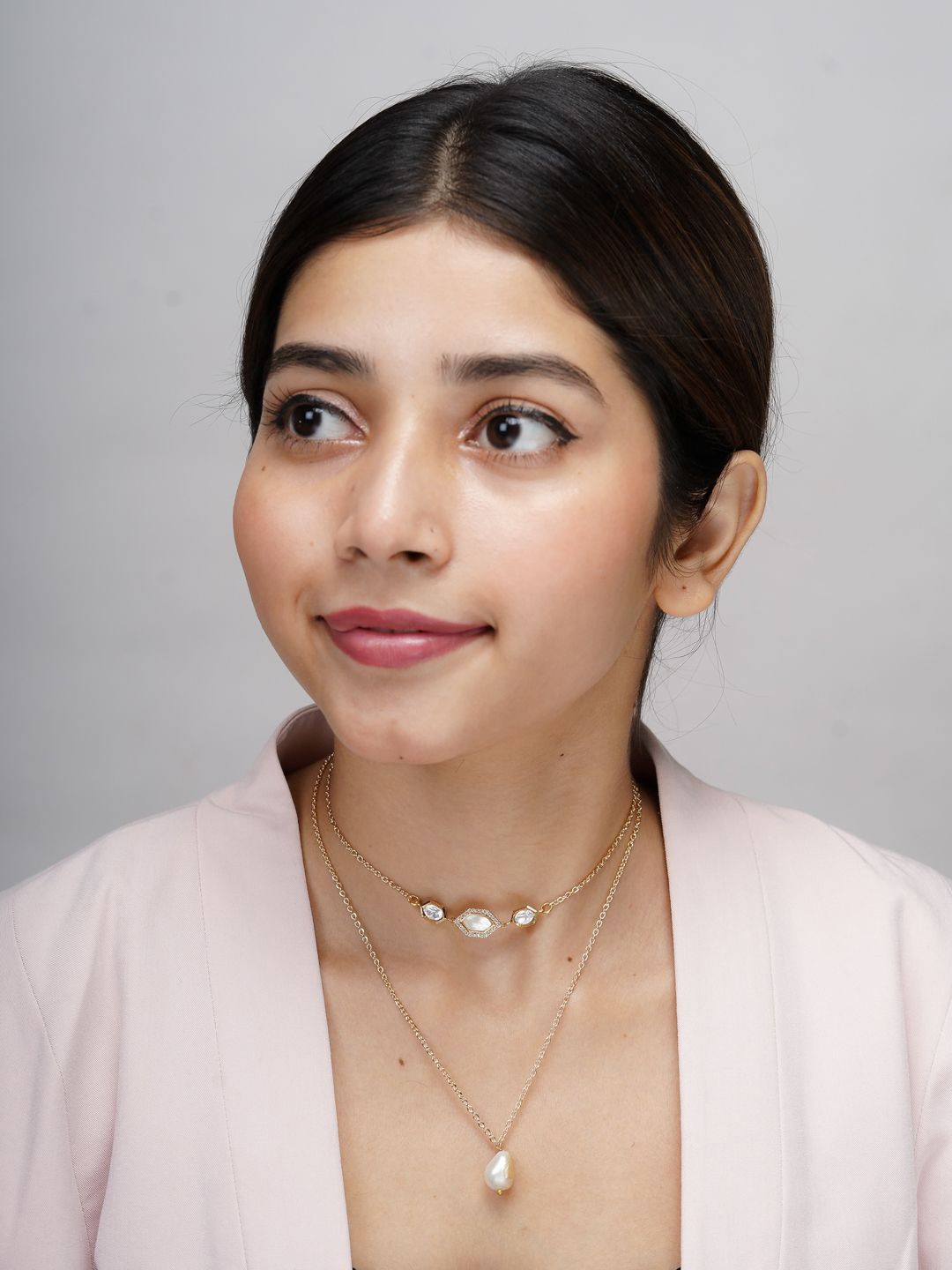 

AARSEE OFFICIAL Anti-Tarnish 22KT Gold-Plated Pearl Symphony Necklace