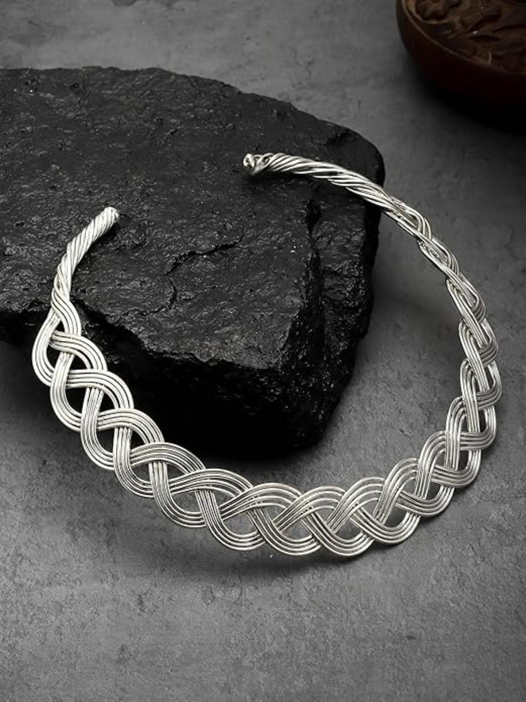 

Anouk Women Oxidized Silver-Plated Statement Choker Necklace