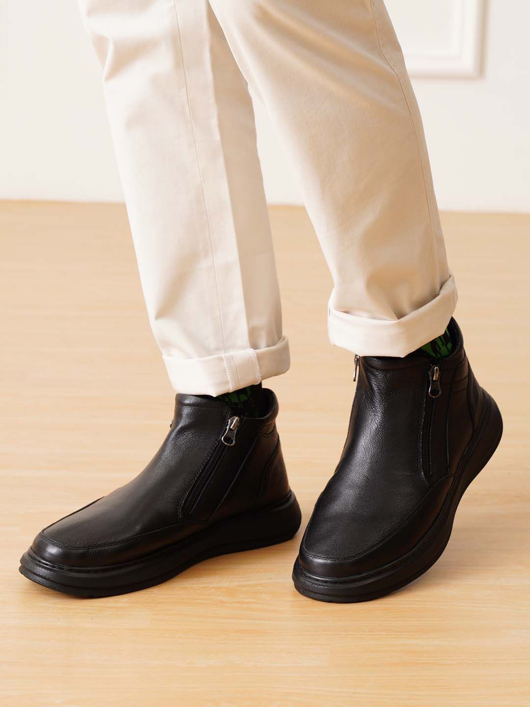 

MICHAEL ANGELO Men Casual Boots, Black