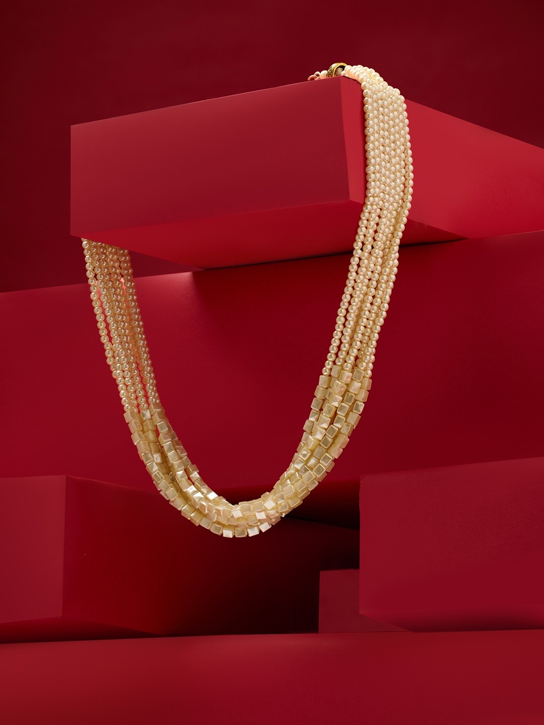 

Zaveri Pearls Gold-Plated Necklace, Off white