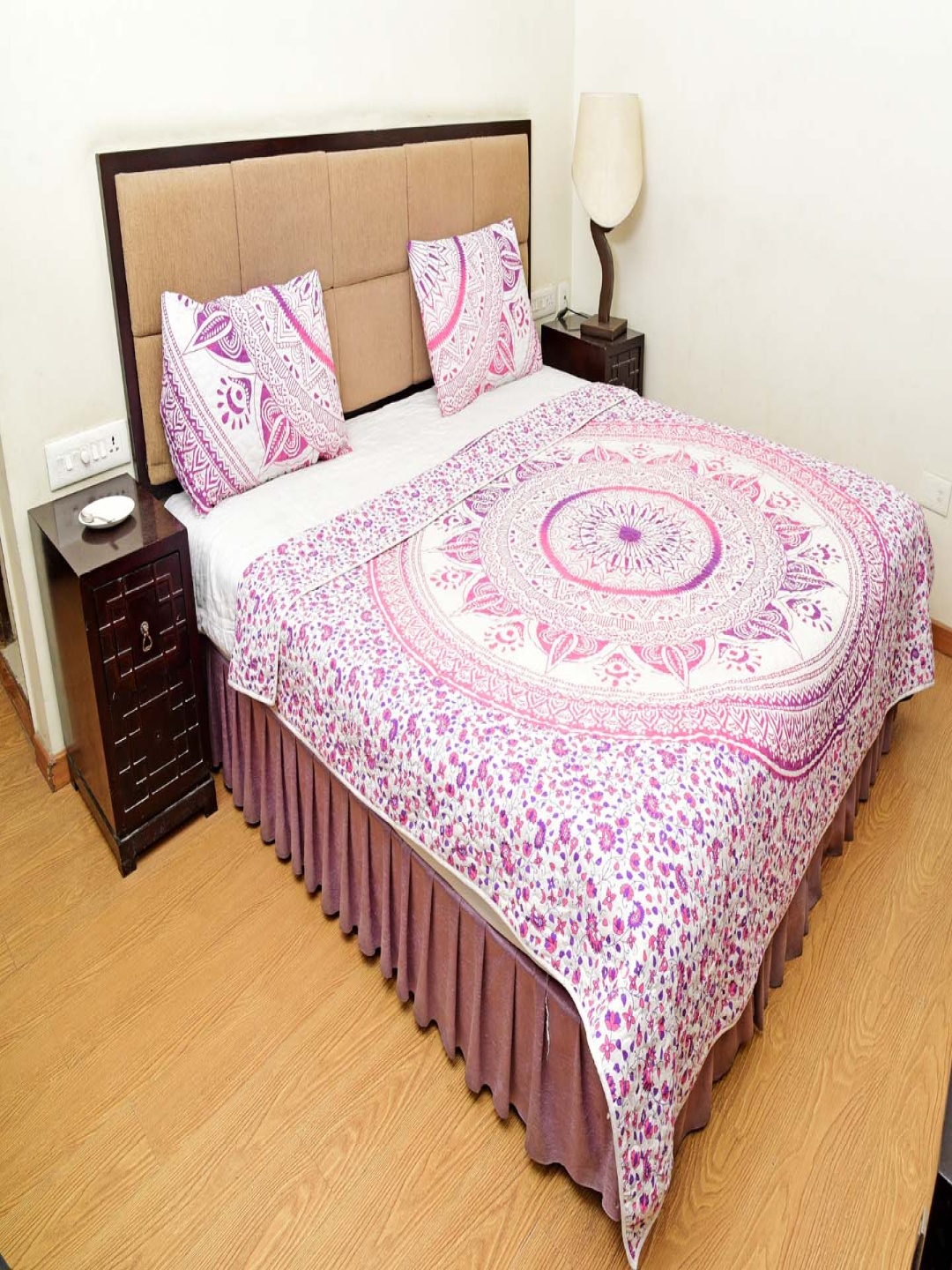 

HANDICRAFT PALACE Pink Ethnic Motifs AC Room 210 GSM Double Bed Blanket