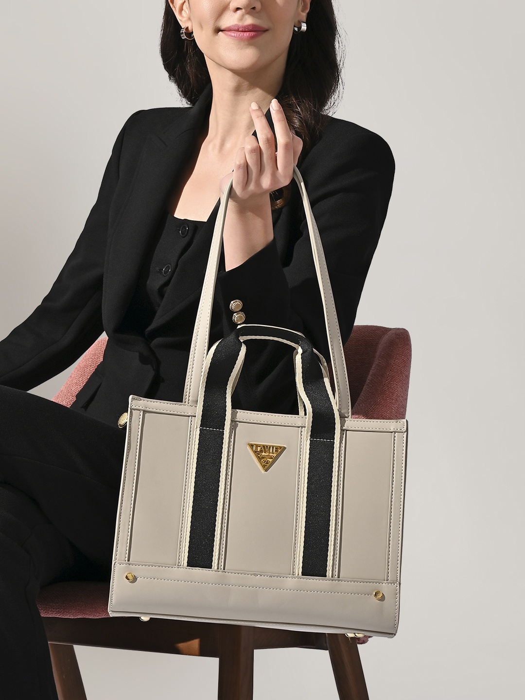 

LAVIE Signature Women Columbus Satchel Handbag, Beige
